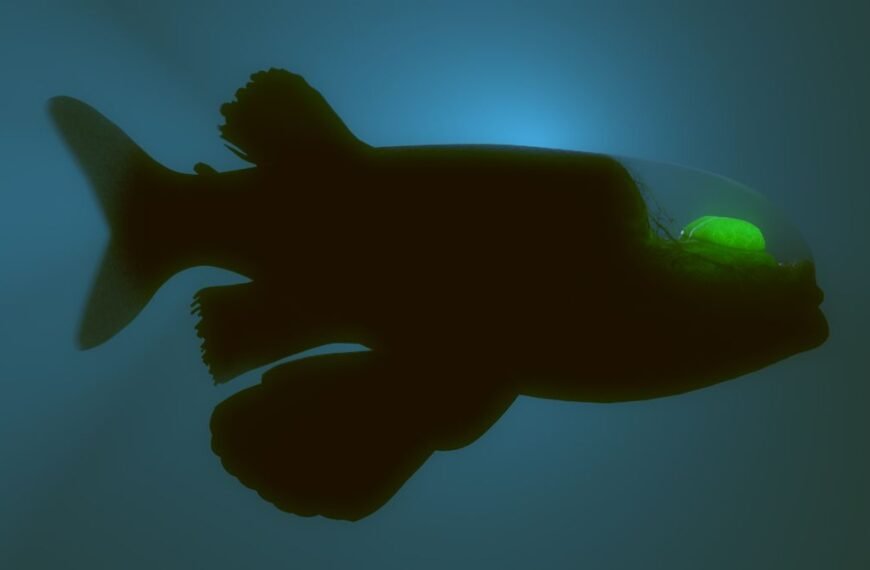 An Alien-Like Fish With A See-Through Head And Green Eyes Lurks In The Ocean’s Dark Depths